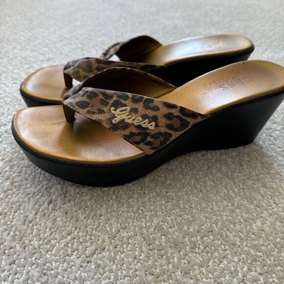 Guess Shoes - Guess Cheetah Platform Sandals size 8
